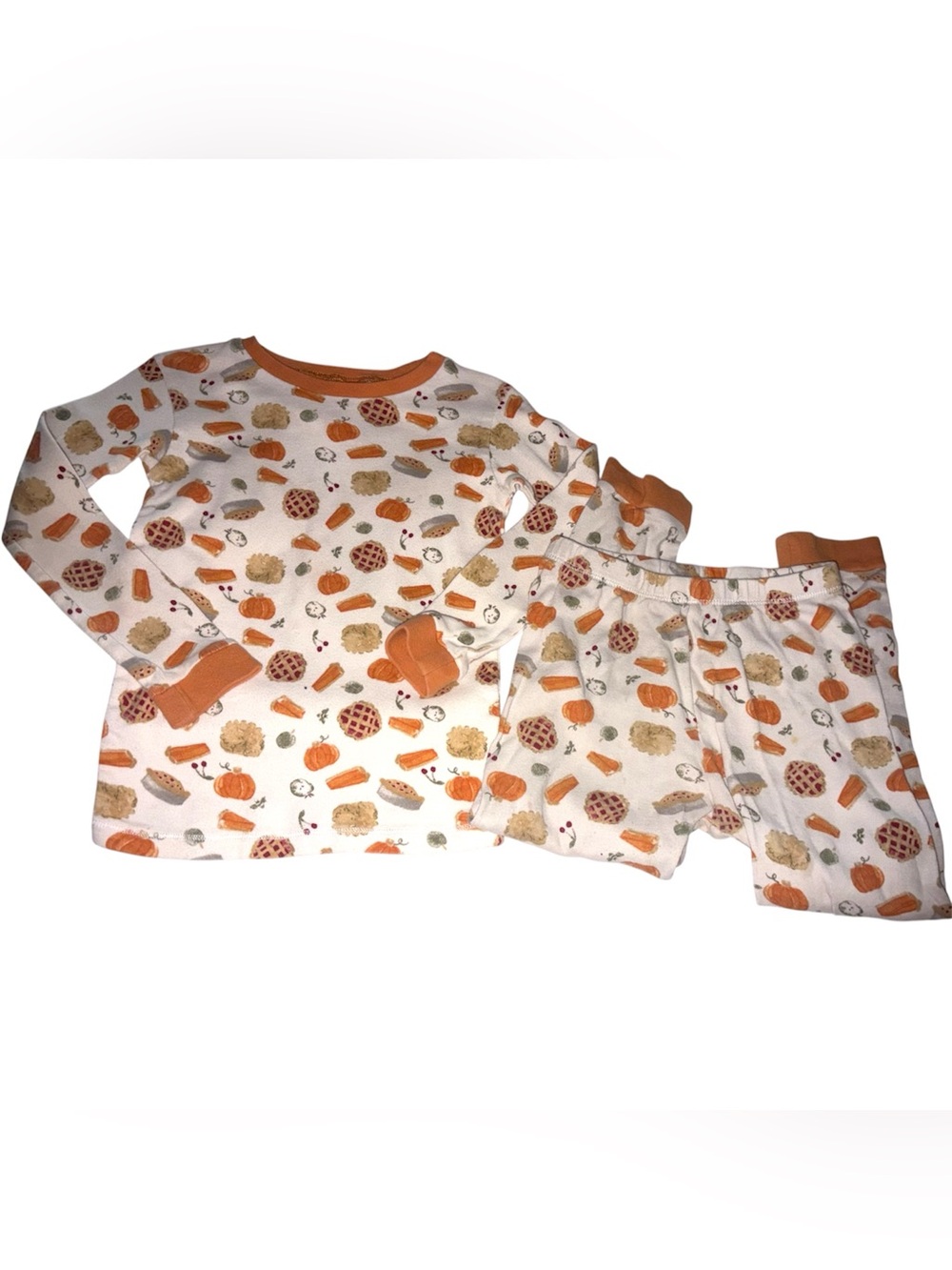 Kids Pie and Autumn Print Pajama Set